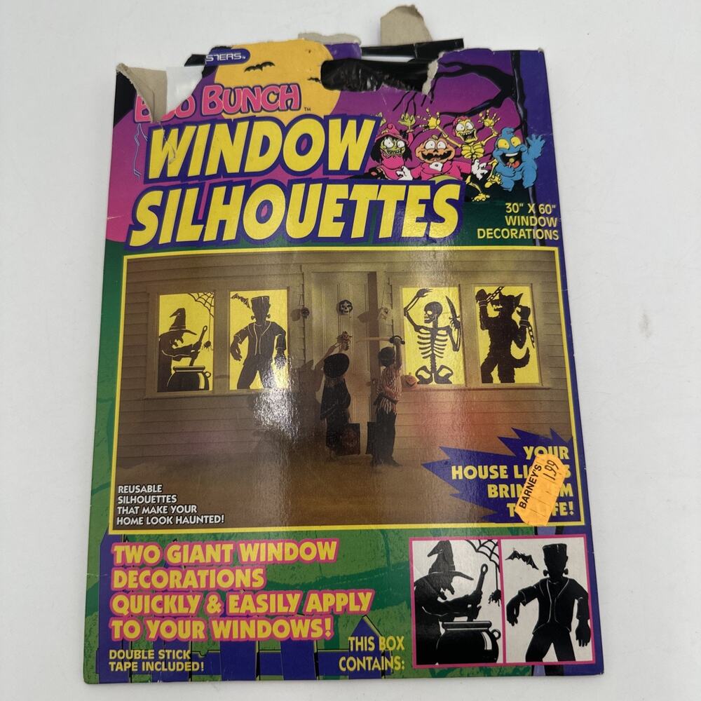 1993 BOO Bunch Haunted Vintage Window Silhouettes Decor